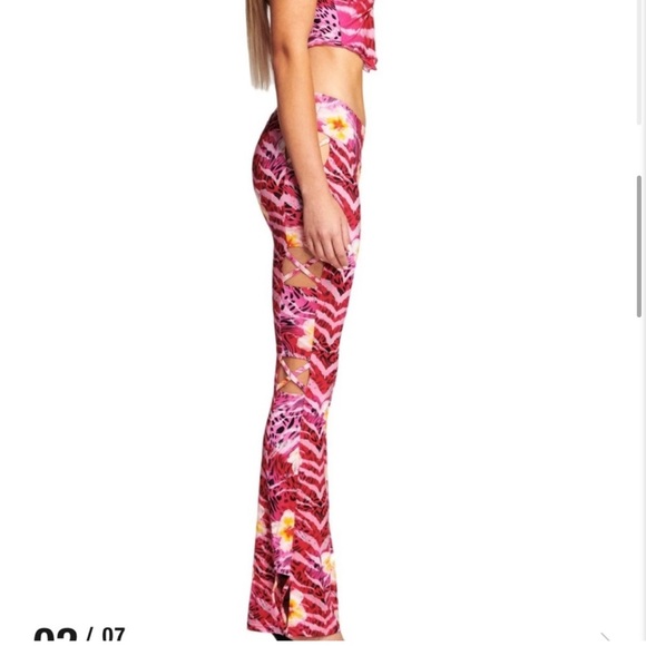 Iamgia 
ATAR PANT & TOP PINK HIBISCUS - XS / PINK - Picture 2 of 4